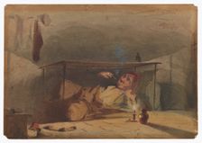 Sam Weller's Landlord in the Fleet, 1853-1855. Creator: James Abbott McNeill Whistler