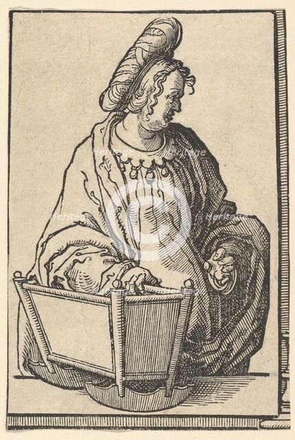 Samarian Sibyl, from the series of Sibyls, ca. 1530. Creator: Lucas van Leyden.