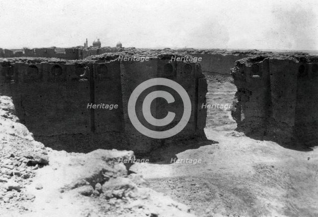 Samarra city from the Malwiya tower, Mesopotamia, 1918. Artist: Unknown
