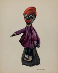 Sambo Hand Puppet, c. 1937. Creator: Ruth Abrams