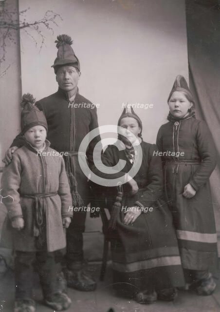 Samen Anders Mårtensson Ringdal with family, 1897. Creator: Unknown.