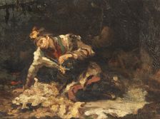 Sami Woman and her Child, 1870s. Creator: Anna Nordlander