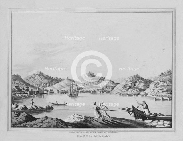 'Samos. Acts, 20.15', 1830. Artist: J Clarke.