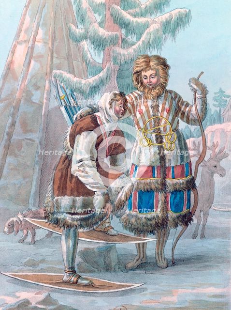 'Samoyeds', Russia, 19th century. Artist: Coqueret