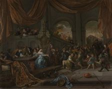 Samson Offended by the Philistines. Creator: Jan Steen