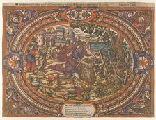 Samson and the Lion, from the Story of Samson, ca. 1560-80., ca. 1560-80. Creator: Anon