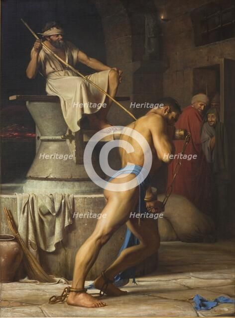 Samson and the Philistines, 1863. Creator: Carl Bloch.