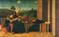 Samson and Delilah, 1551. Creator: Morone, Francesco (1471-1529)