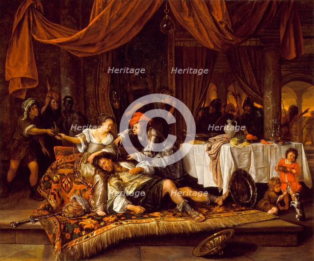 Samson and Delilah, 1668. Creator: Jan Steen.
