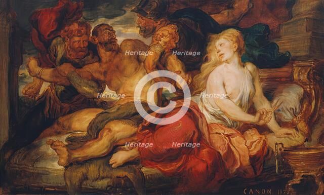 Samson and Delilah, 1875. Creator: Hans Canon.