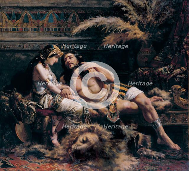 Samson and Delilah, 1887. Artist: Echenagusia Errazquin, José (1844-1912)