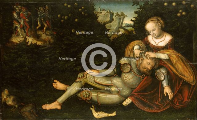 Samson and Delilah. Artist: Cranach, Lucas, the Younger (1515-1586)