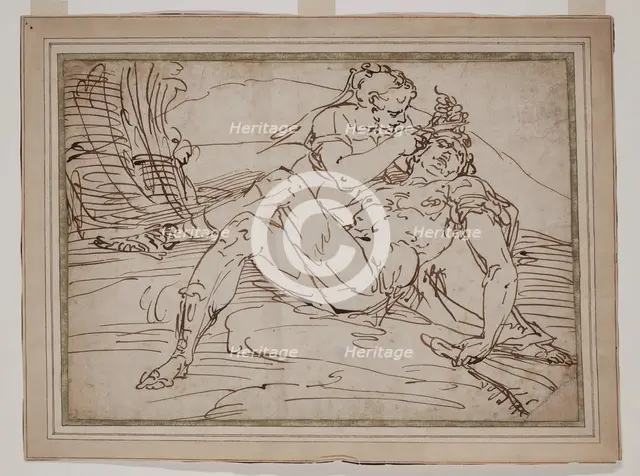 Samson and Delilah, c1555. Creator: Luca Cambiaso.