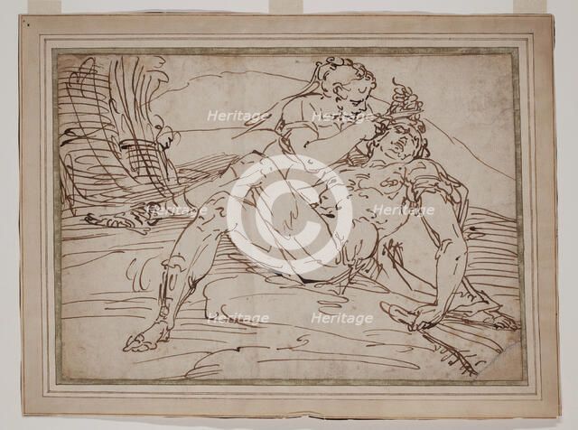 Samson and Delilah, c1555. Creator: Luca Cambiaso.