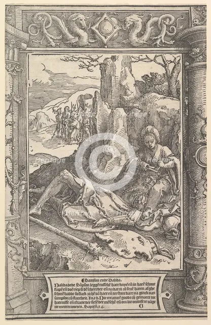Samson and Delilah, ca. 1517. Creator: Lucas van Leyden.