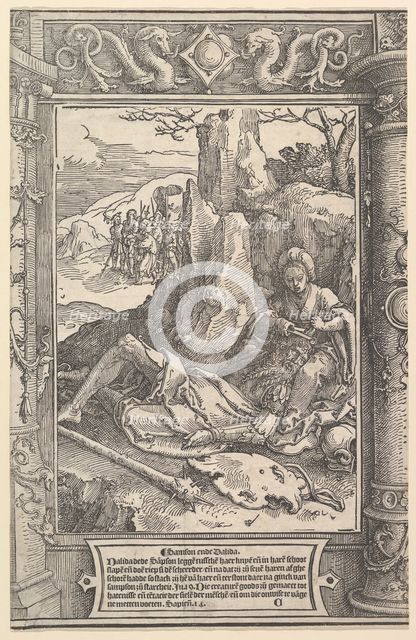 Samson and Delilah, ca. 1517. Creator: Lucas van Leyden.