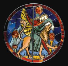 Samson Fighting with the Lion, ca 1250. Creator: Anonymous