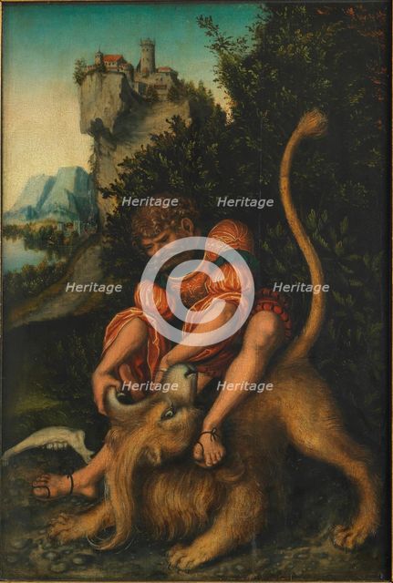 Samson Fighting with the Lion, ca 1521-1525.