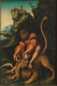 Samson Fighting with the Lion, ca 1521-1525