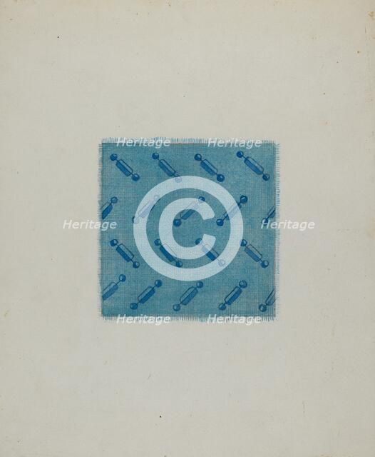 Sample of Calico, c. 1941. Creator: Genevieve Sherlock.