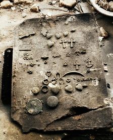 Sample card, JW Evans silversmiths factory, Birmingham, West Midlands, c1980-c2017. Artist: Historic England Staff Photographer