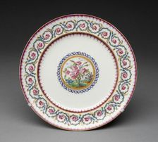 Sample Plate, Sèvres, 1790. Creators: Sèvres Porcelain Manufactory, Charles-Nicolas Buteux
