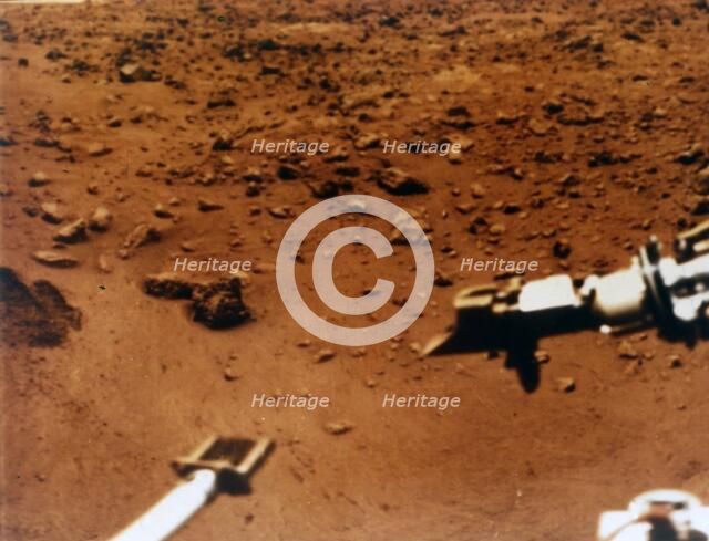 Sample scoop and arm, Viking 1 Mission to Mars, 1976. Creator: NASA.