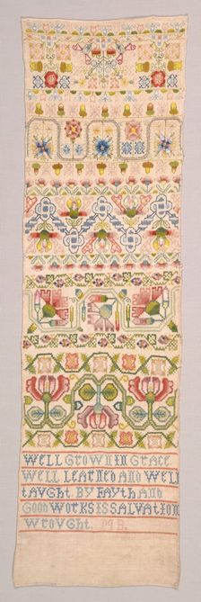 Sampler, 1600s. Creator: Unknown