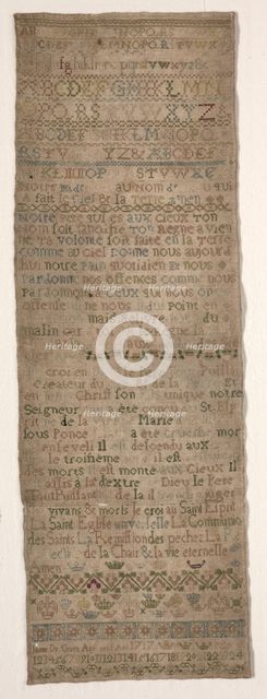 Sampler, 1717. Creator: Unknown.