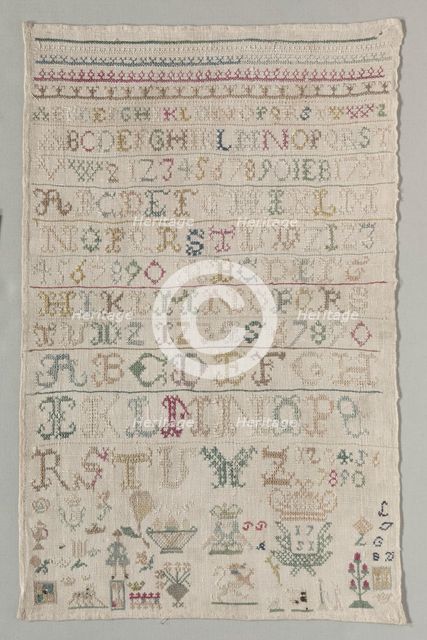 Sampler, 1751. Creator: Unknown.