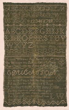 Sampler, 1808. Creator: Unknown