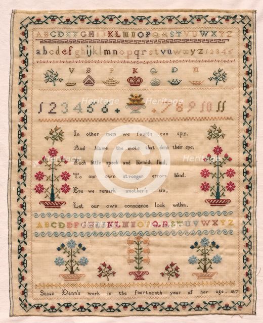 Sampler, 1817. Creator: Unknown.