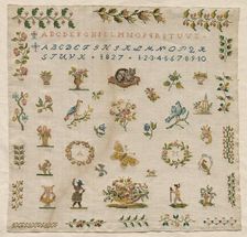 Sampler, 1827. Creator: Unknown