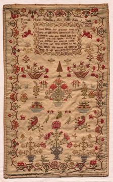 Sampler, 1828. Creator: Unknown