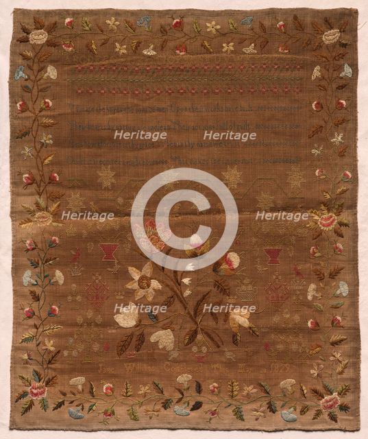 Sampler, 1829. Creator: Unknown.