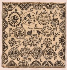 Sampler, 1821. Creator: Unknown