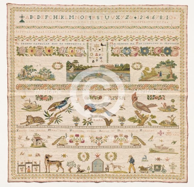 Sampler, 1821. Creator: Unknown.