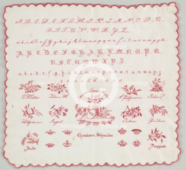 Sampler, 1831. Creator: Unknown.
