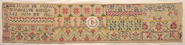 Sampler, 1840. Creator: Unknown.