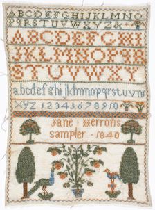 Sampler, 1840. Creator: Unknown