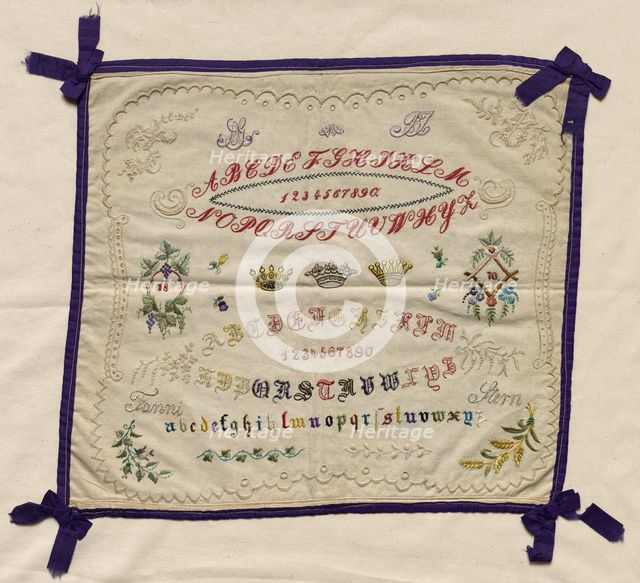 Sampler, 1870. Creator: Unknown.