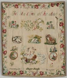 Sampler, 1870. Creator: Unknown