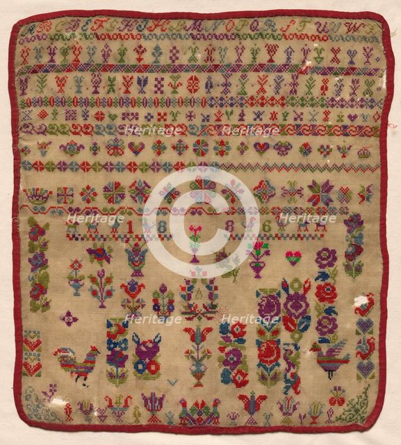 Sampler, 1886. Creator: Unknown.