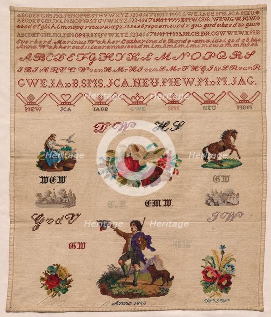 Sampler, 1882. Creator: Unknown.