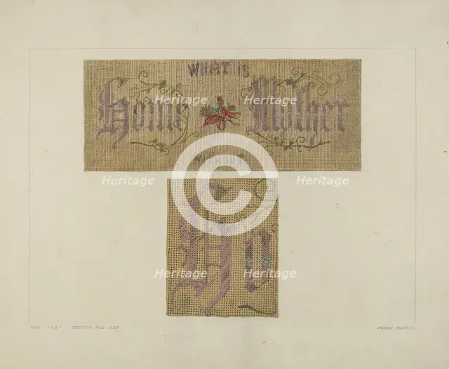 Sampler, 1935/1942. Creator: Frank Maurer.