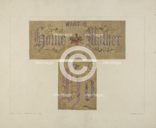 Sampler, 1935/1942. Creator: Frank Maurer.