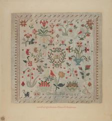 Sampler, 1935/1942. Creator: Elmer G Anderson