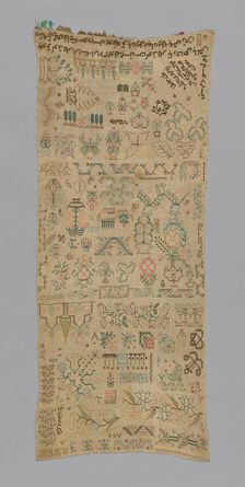 Sampler, Turkey, 18th/19th century. Creator: Ummu Gulsun