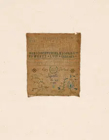 Sampler, United States, 1704. Creator: Lucy Garland