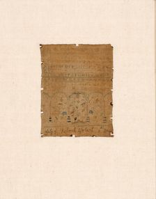 Sampler, United States, 1704. Creator: Rebecah Garland